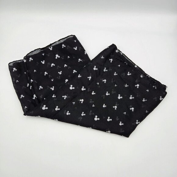 Disney Mickey Mouse Head Infinity Scarf Black White Read - Picture 9 of 9